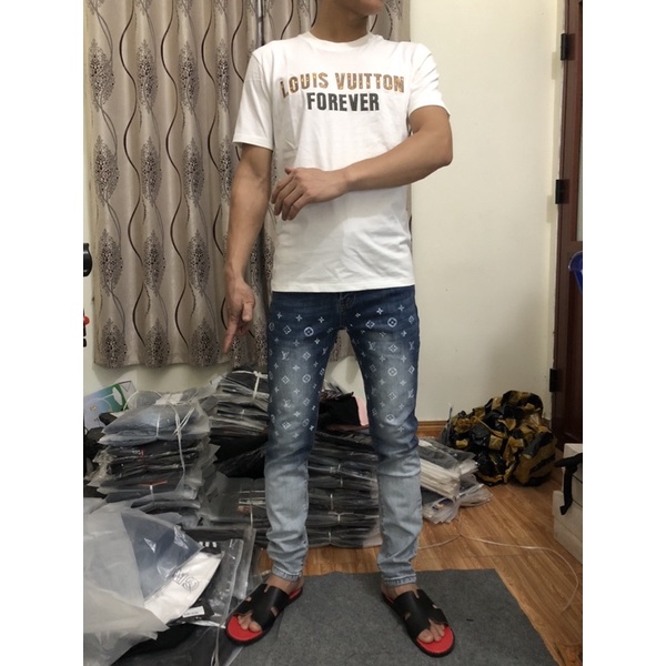 Quần Biker Lv mài màu mới 2021 cực chất - Quần jean bò nam ống côn | BigBuy360 - bigbuy360.vn