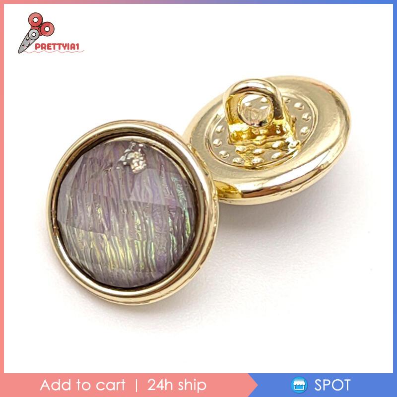 1 [Prettyia1] Set 50 Nút Kim Loại 12mm May Áo Khoác Jean DIY