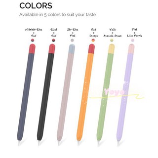 Vỏ bọc bảo vệ bút cảm ứng Apple Pencil 1/2 bằng TPU silicone dẻo màu trơn 4.9 tiện lợi