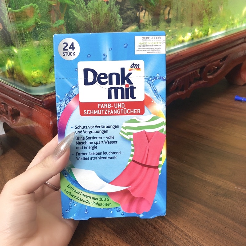 Giấy hút màu và chống phai màu quần áo Denkmit 24 tờ