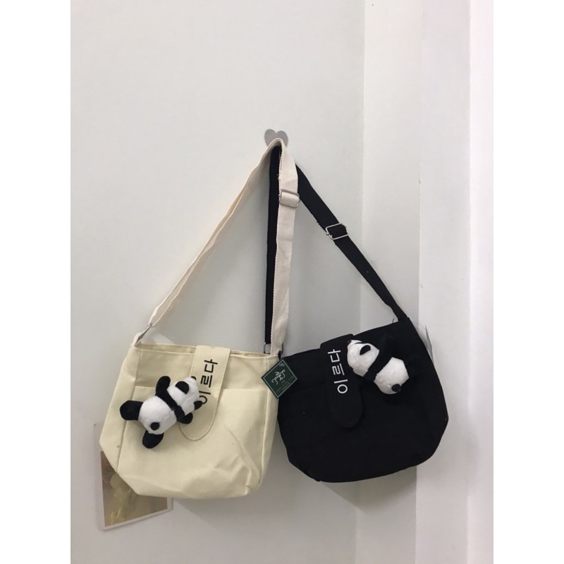 Túi đeo chéo gấu trúc siêu cute (có sẵn, hình thật)
