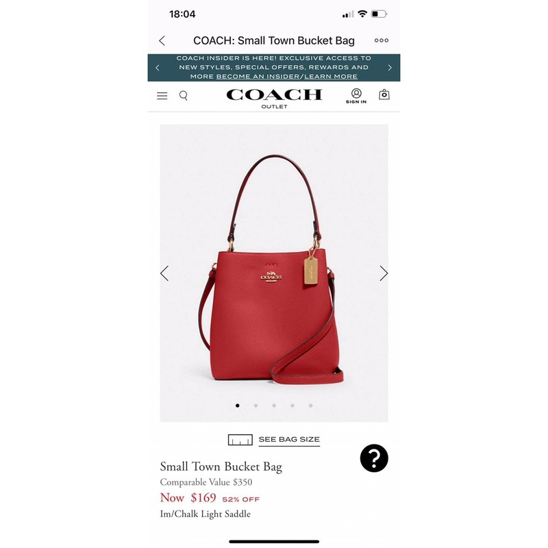 Thanh lý giỏ bucket Coach auth