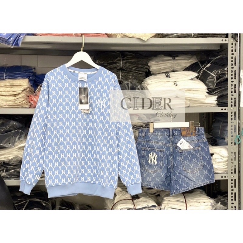 Áo sweater MLB hoạt tiết NY