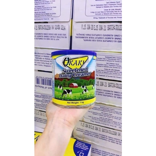 HỘP SỮA ĐẶC CÓ ĐƯỜNG OKAKI 1Kg của Malaysia