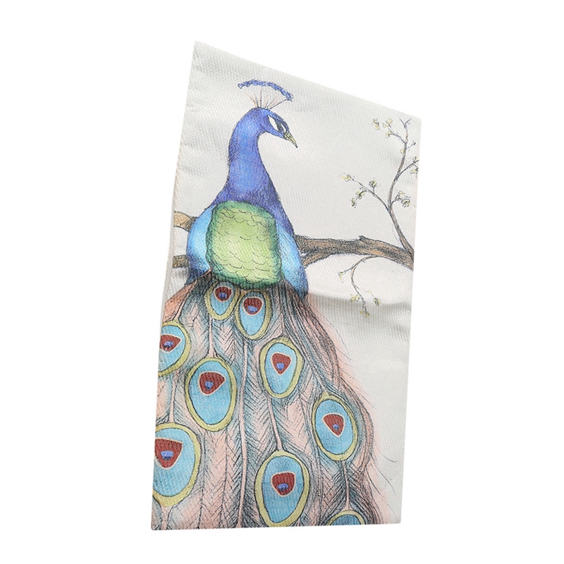 1pc Creative Colorful Sofa Pillow Cover Home Decorative Pastoral Peacock