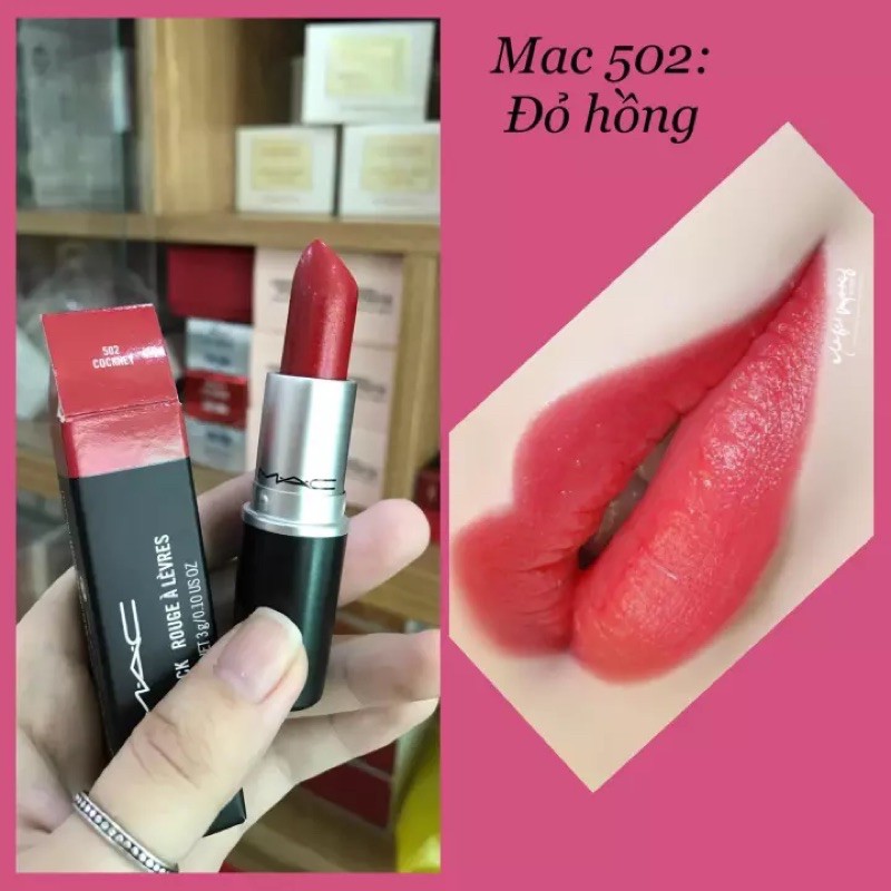 Son MAC CockNey 502- Màu đỏ hồng