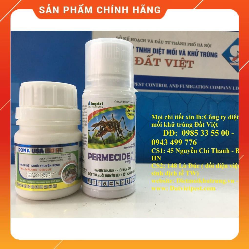 THUỐC DIỆT MUỖI PERMECIDE 50EC 50ML, CHẤT BÁM DÍNH DONA USA 50ML