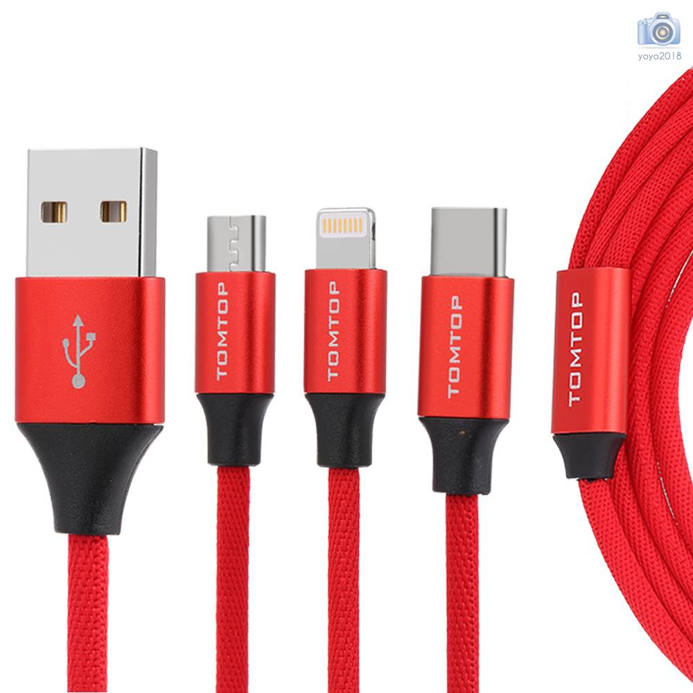 Dây Cáp Sạc Usb Nhiều Đầu 3.9ft Cho Iphone