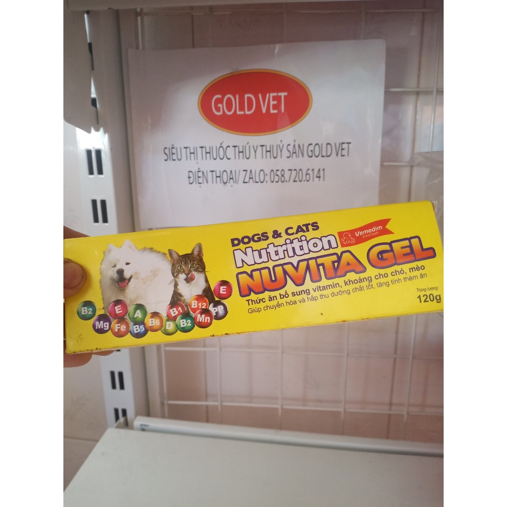 [Giá rẻ] Nuvita Gel dinh dưỡng thú cưng chó, mèo bổ sung vitamin, khoáng chất (120 gram)