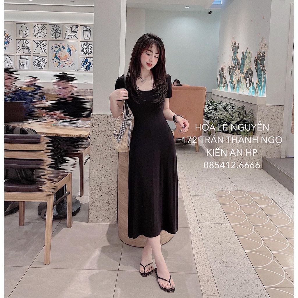 Váy xòe cổ u hot nhiều màu đẹp