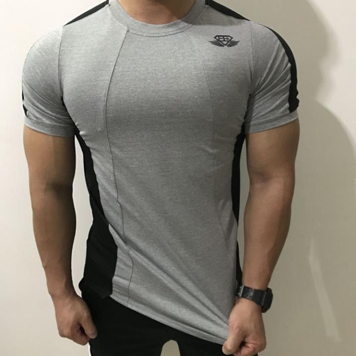 Áo Tập GYM Nam TSC32 - Áo Gym NAm Ôm Body Nhập Khẩu Cao Cấp Thun Cotton Phối Lưới Thoáng Mát  ྇