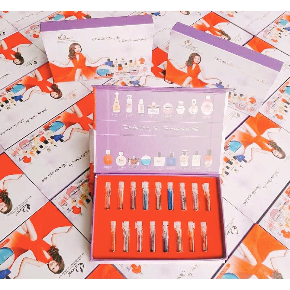 (Chính hãng 100%) - Bộ test 17 hương Nước Hoa Charme (Nam - Nữ)