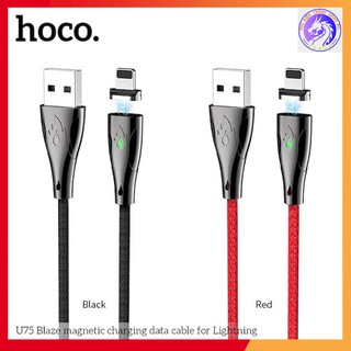 Cáp sạc nhanh dây dù nam châm lightning 3.0a hoco u75