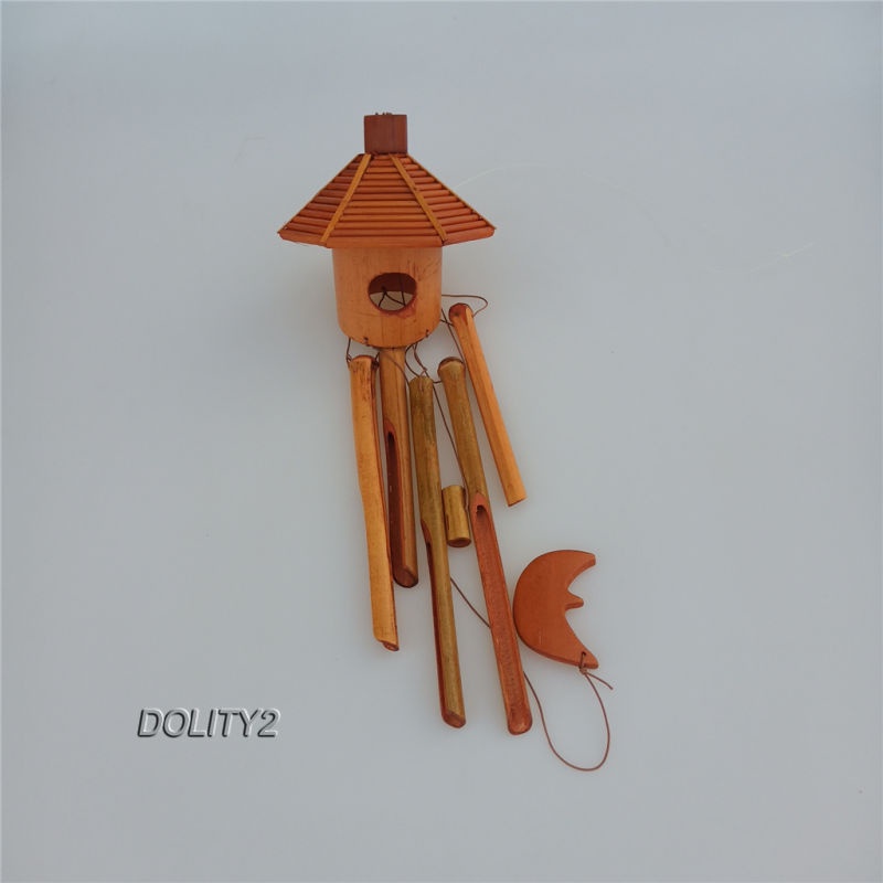 [Dolity2] Chuông Gió Bằng Gỗ Tre Treo Ngoài Trời Cho Sân Vườn, Sân Vườn