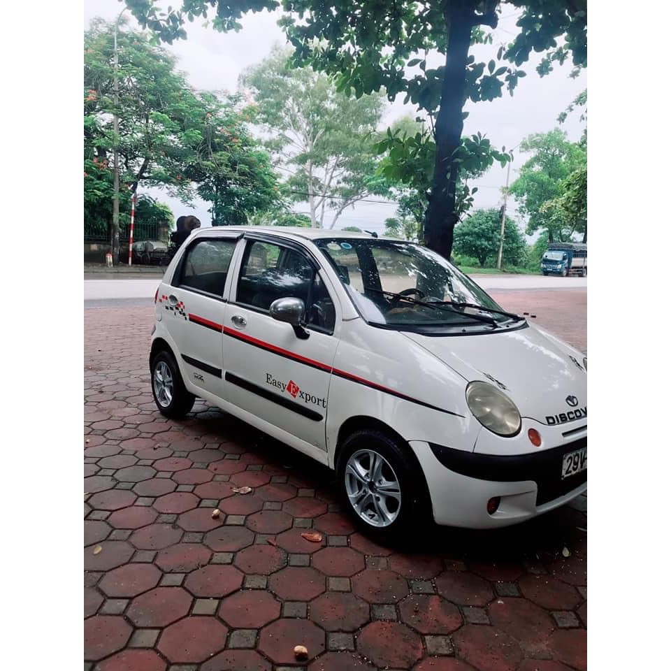 Tem dán xe Daewoo Matiz Đen đỏ thể thao