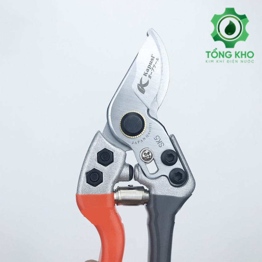 Kéo cắt cành trợ lực Nhật Kapusi Japan lưỡi thép SK-5 siêu bền - siêu sắc- Tổng Kho Kim Khí Điện Nước