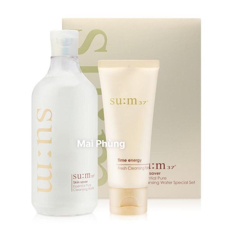 Set tẩy trang đa năng Sum37 Skin Saver Essential Cleasing Water
