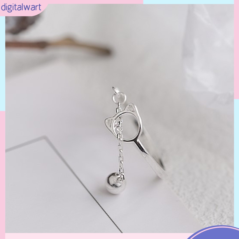 Nhẫn Hở Hình Mèo Dễ Thương Có Chuông Thời Trang Cho Nữ