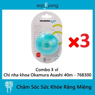 Combo 3 gói chỉ nha khoa Okamura Asashi 40m - 768302