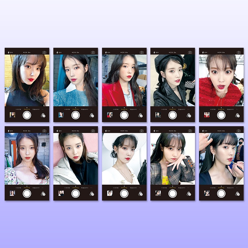 IU Baezhu Hyun Set 10 Thẻ Ảnh Polaroid Ca Sĩ Zhang Yuanyingmiya Yuanyiya Sakira