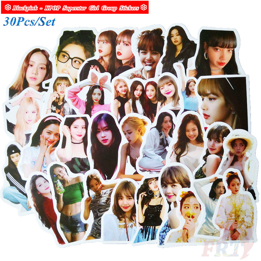 Bộ 30 Sticker Nhóm Nhạc Blackpink Dán Trang Trí Sổ Lưu Niệm