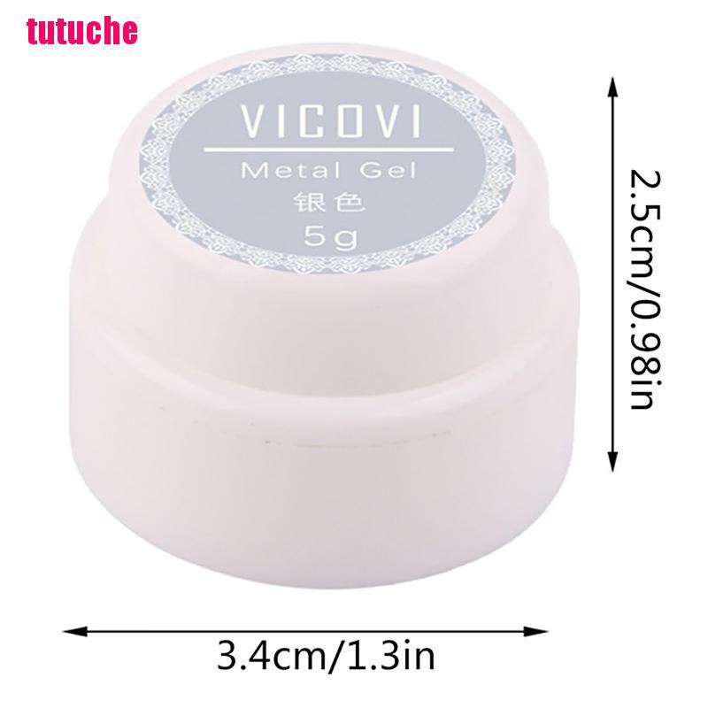 (Hàng Mới Về) Gel Sơn Móng Tay Ánh Kim Lấp Lánh Dung Tích 5ml