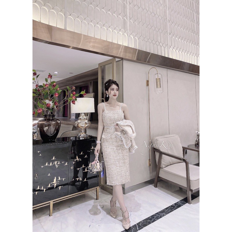 Set dạ 2 món kèm áo khoác vs váy body | BigBuy360 - bigbuy360.vn