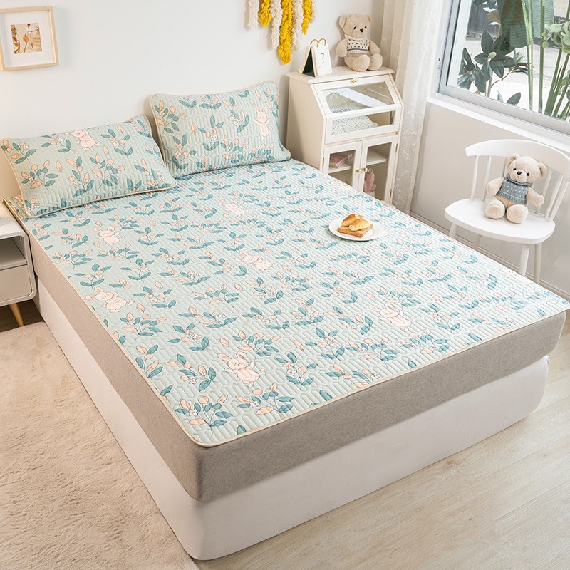 Chiếu điều hòa cao su non 3D, Chiếu điều hoà tặng kèm 2 vỏ gối dùng cho mùa hè thoáng mát đa năng