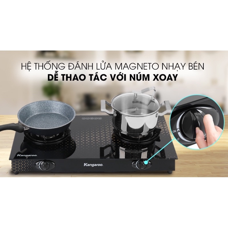 Bếp ga đôi Kangaroo KG8G1C