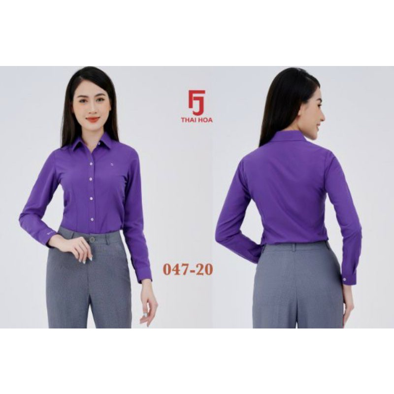 Áo sơmi màu tím huế