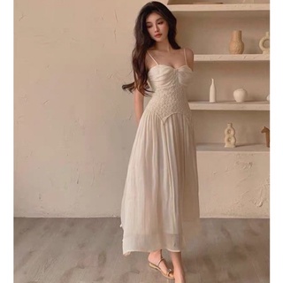Váy 2 dây công chúa chất vol oganza