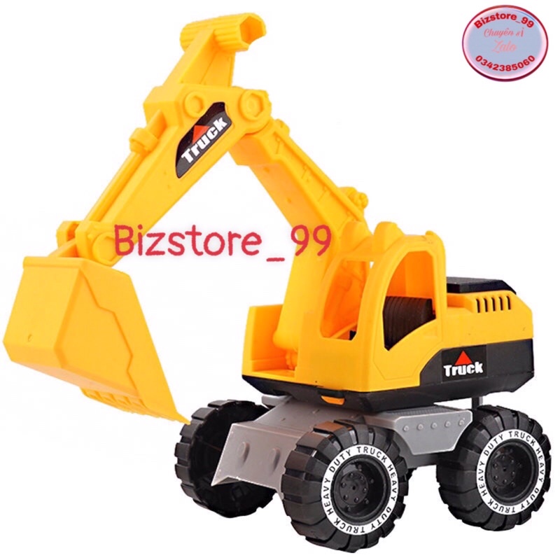 Đồ chơi ô tô mô hình các loại xe xây dựng: máy xúc, xe tải, cần cẩu cho các bé vui chơi