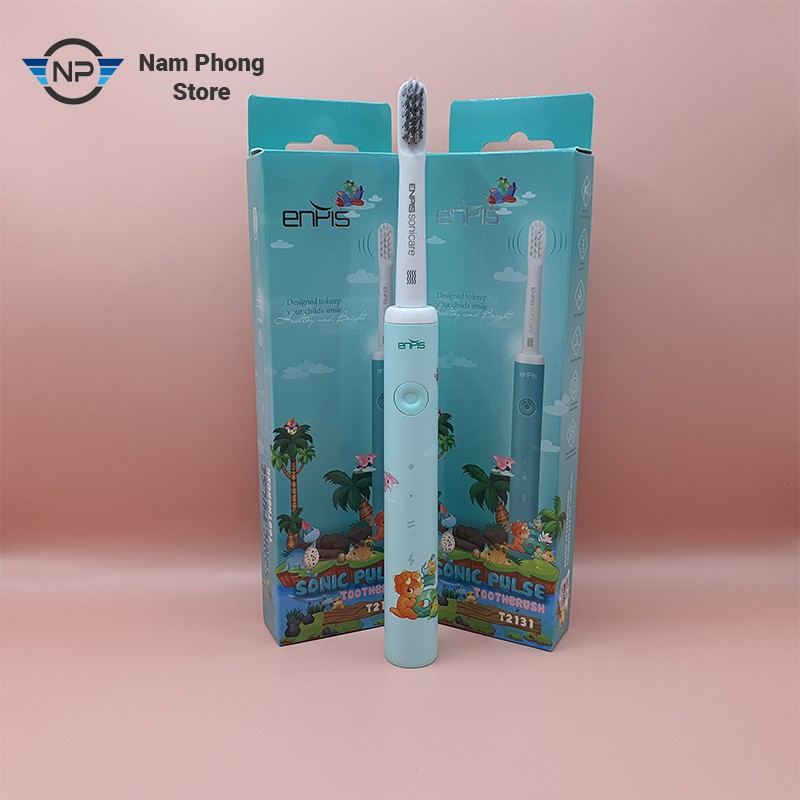 Bàn chải đánh răng điện trẻ em SMART KIDDY chính hãng ENPIS, lông mềm, IPX7, bảo hành 6 tháng, Sonic Pulse Toothbrush