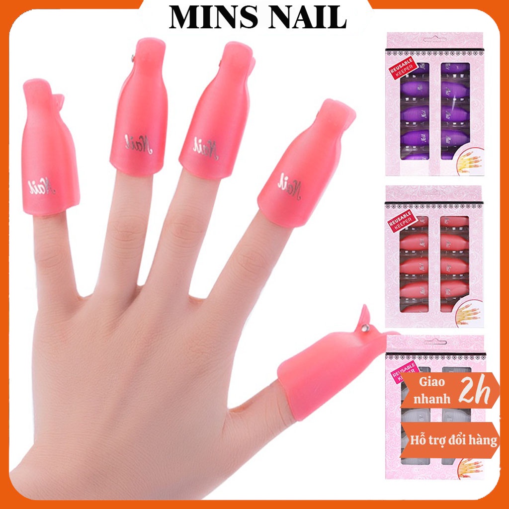 kẹp ủ móng tay, kẹp ủ phá gel,ủ phá set 10 cái chuyên dụng tiện lợi cho thợ nail