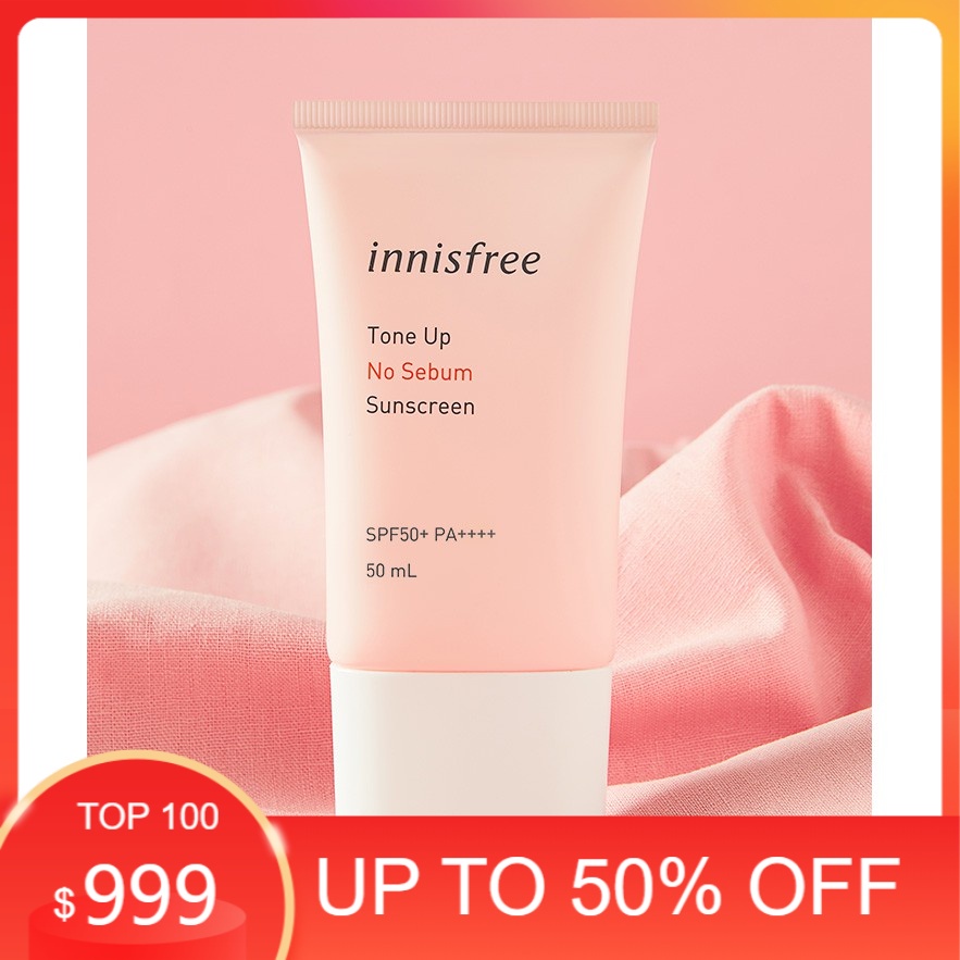 Kem Chống Nắng Kiềm Dầu, Nâng Tone Da Innisfree Tone Up No Sebum SPF 50+ Mẫu Mới