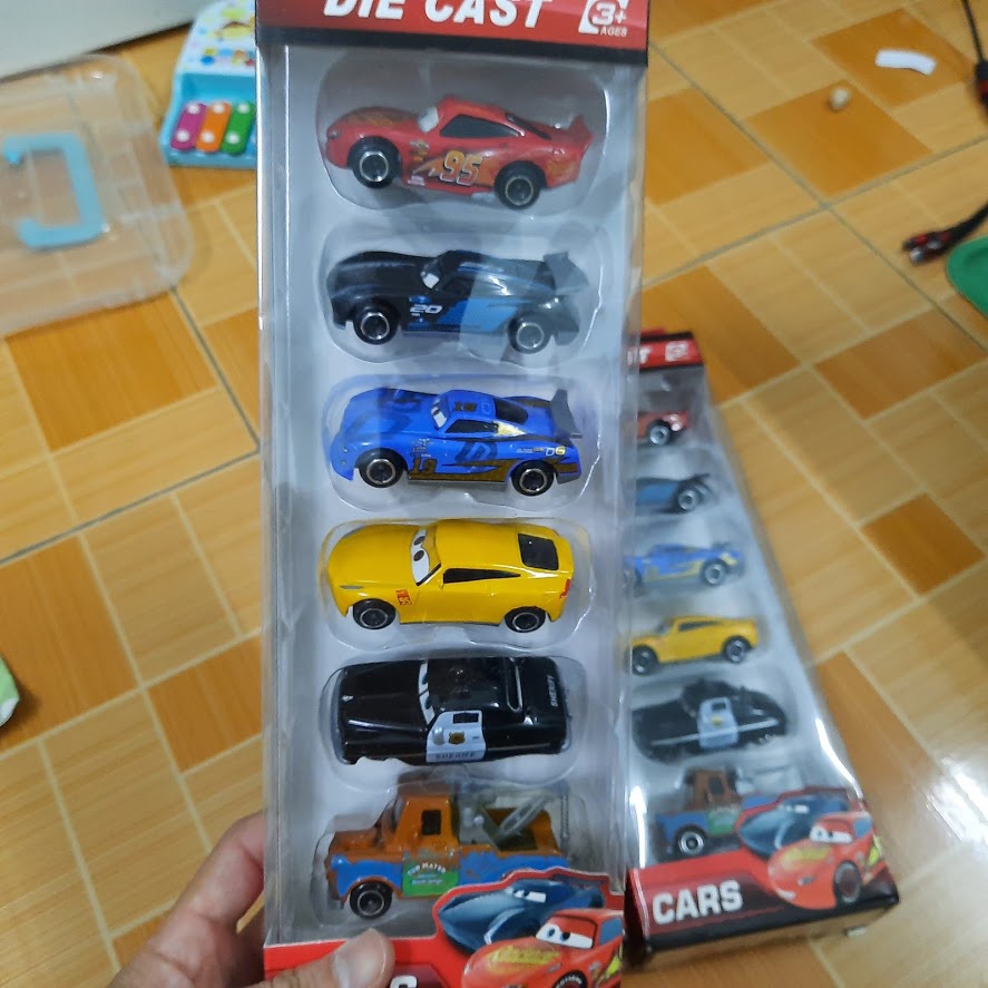 Xe ô tô đồ chơi bằng hợp kim nhựa lightning mc queen car 3 tỉ lệ 1:64 gồm 6 xe