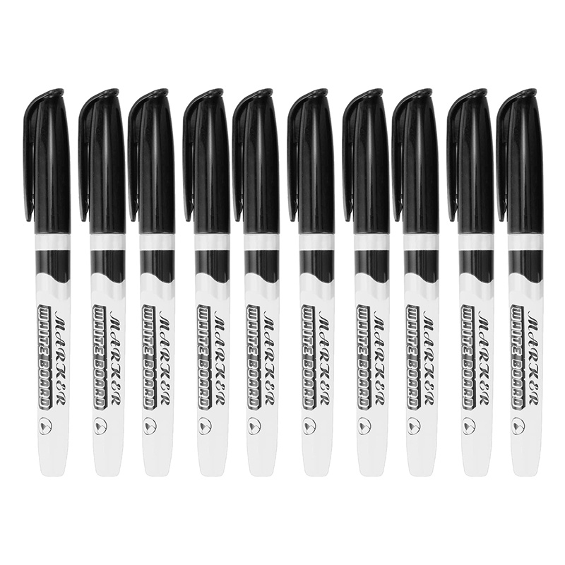 Bộ 60 Bảng Đánh Dấu Khô Đầu Mảnh Màu Trắng Đen Dùng Cho Lớp Học / Văn Phòng