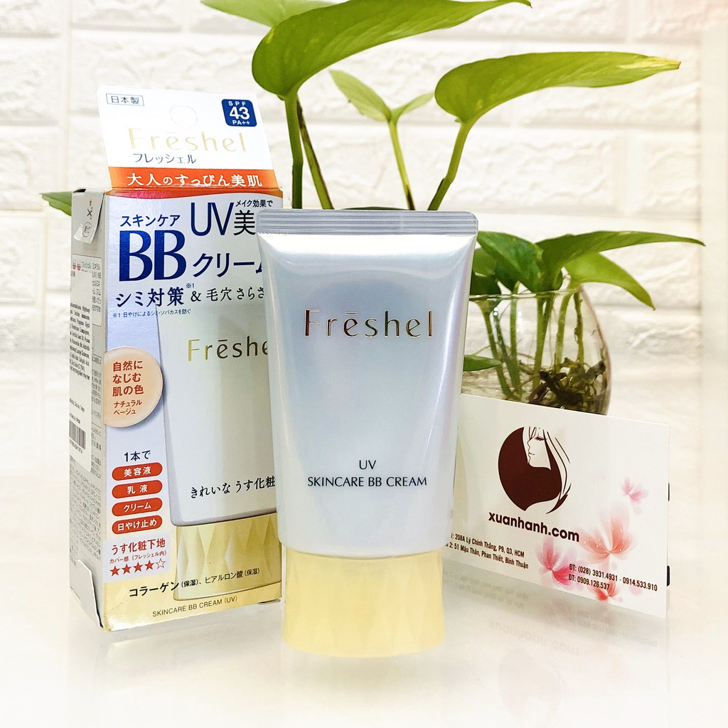 BB Cream Kanebo Freshel White C Mineral UV, khoáng chất lành tính, beige sáng tự nhiên | BigBuy360 - bigbuy360.vn