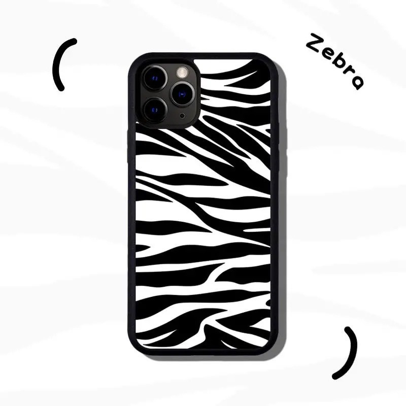 Ốp Lưng Da Báo Black White iP [ TI STORE ]