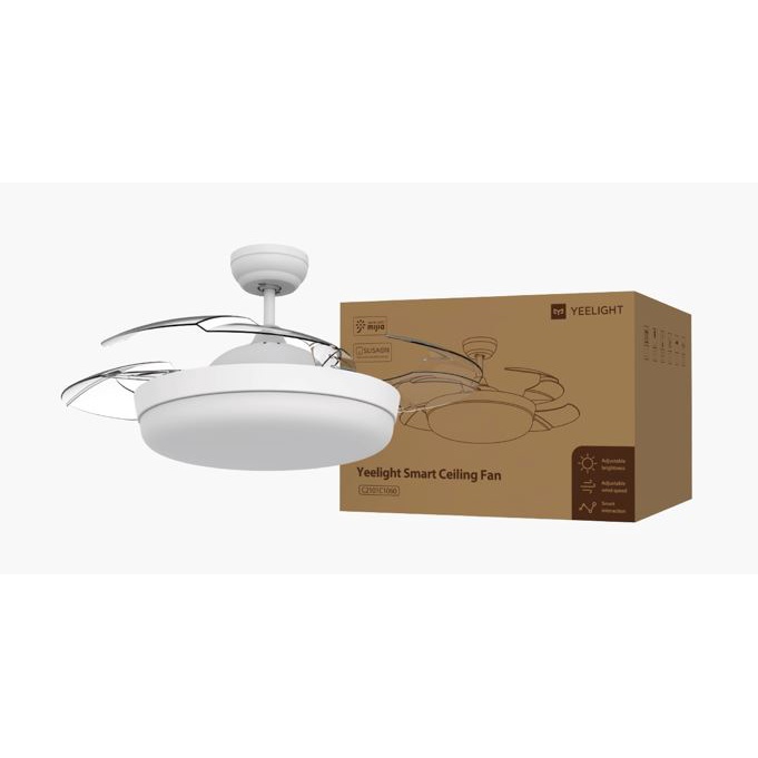 [Bản quốc tế] Đèn trần Kiêm Quạt Vô Hình YEELIGHT C2101C1060, Kết nối app Mi Home, Cánh quạt trong suốt.