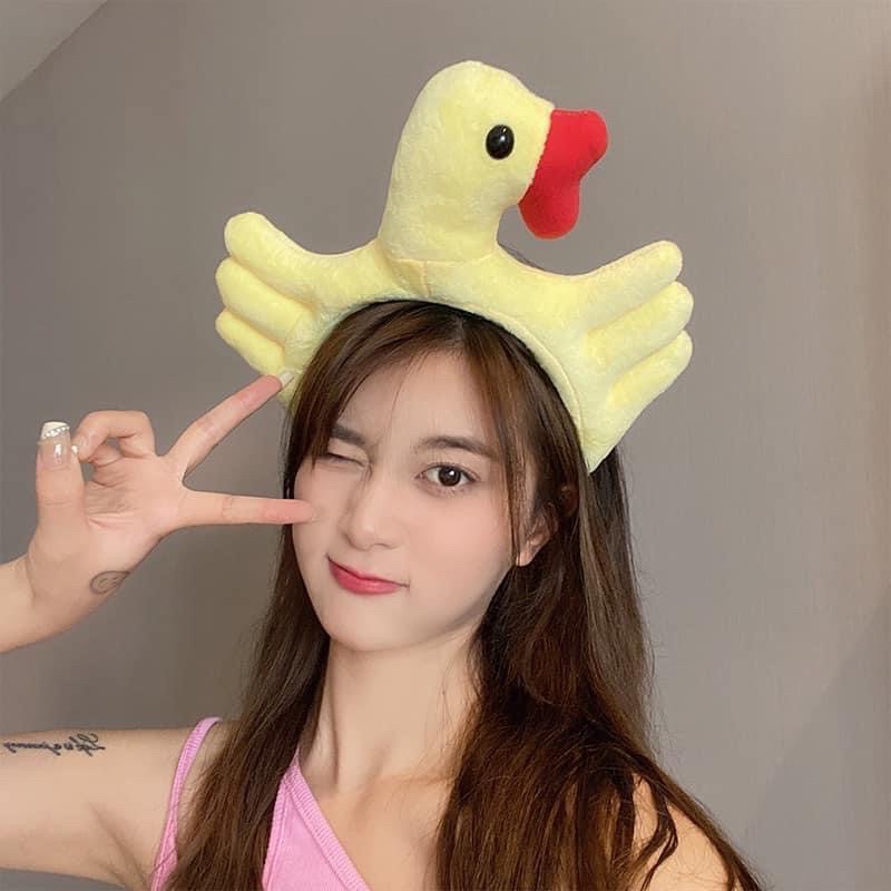 Băng đô cài tóc vịt bay vàng mịn phong cách hàn quốc