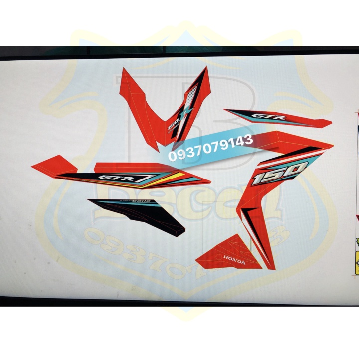 ( Quí khách vui lòng mang ra tiệm cho thợ dán ) Tem xe winner v1 đỏ