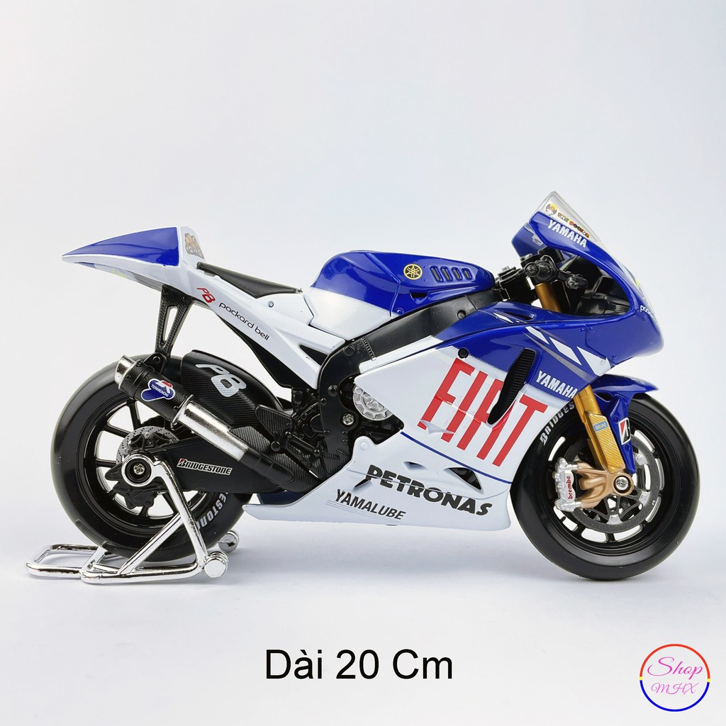 Xe mô hình mô tô Yamaha YZR M1 2006 TẶNG KÈM BIỂN SỐ tỉ lệ 1:10 hãng Maisto