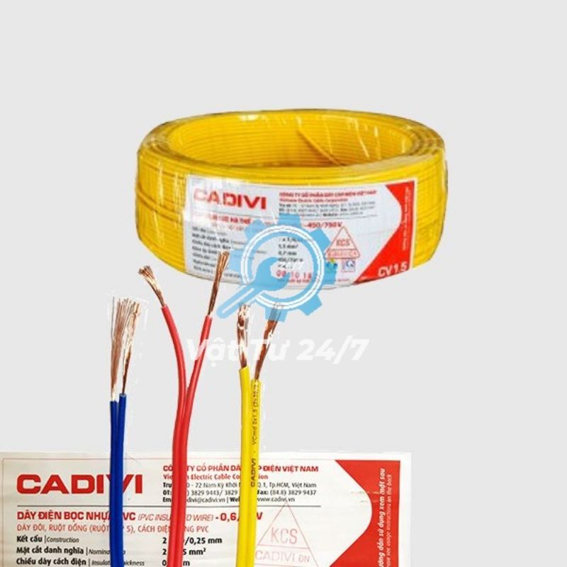 GIÁ 1 MÉT Dây điện đôi mềm Cadivi bọc nhựa Pvc 2x16 2x24 2x32 2x30