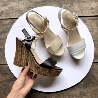 Sandal xuồng vân cói quai mảnh