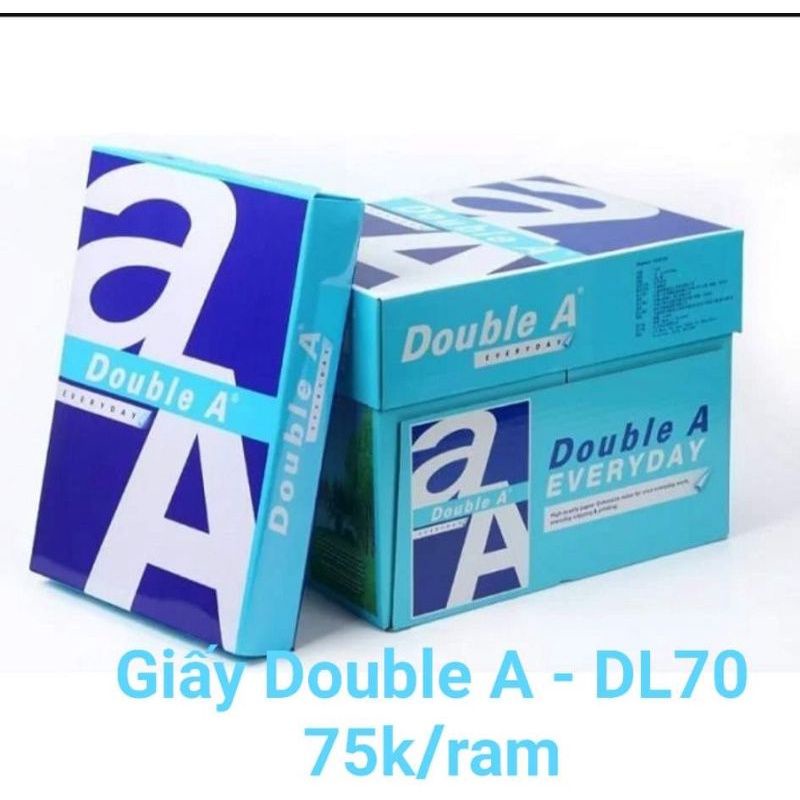 Giấy in A4 Doule định lượng 70gsm 500 tờ/1 tập láng mịn thân thiện với môi trường