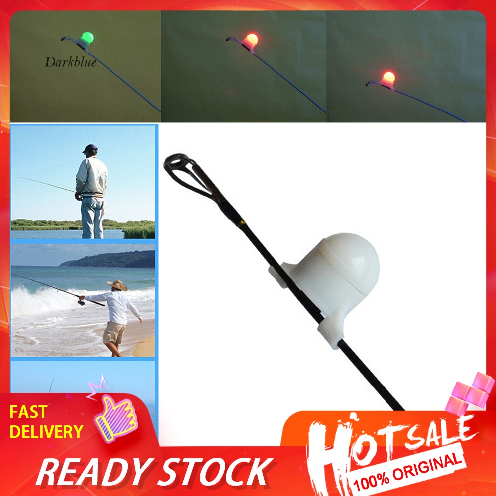 Đèn LED nhấp nháy ánh sáng ban đêm gắn cần câu phát âm thanh báo hiệu cá cắn mồi