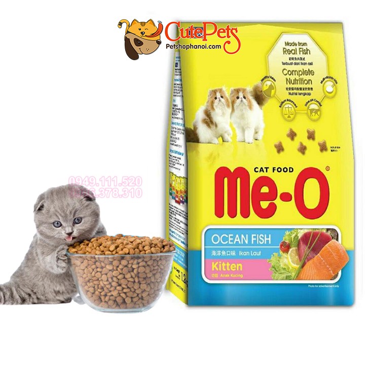 Thức Ăn Cho Mèo Con Me-O Kitten 400g hạt cho mèo Vị Cá Biển - Cutepets