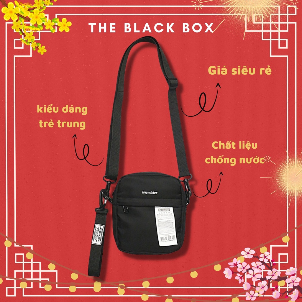 Túi Đeo Heymister Mini Unisex Nam Nữ Thời Trang Nhỏ Gọn Tiện Lợi Tặng Kèm Khoá Dây Hàng GenZ - The Black Box