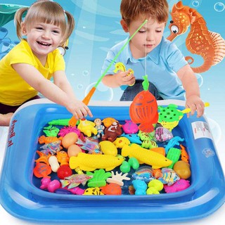 Đồ chơi câu cá nhựa kèm bể phao cho bé